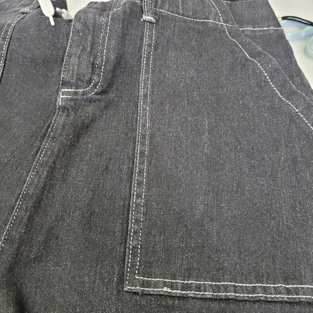 Jeans High Rise Elastic Back, Zip and tie Front XL EUC - Picture 8 of 11
